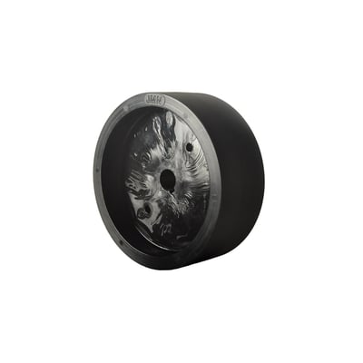 Scantool drivhjul 200x75x24mm i sort plast med synlig indvendig struktur og mærket 'JMN'.