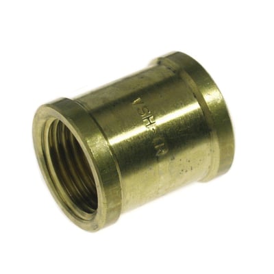 Messing muffe med 1 1/4" gevind i hver ende, fremstillet af afzinkningsbestandig messing, egnet til VVS installationer.