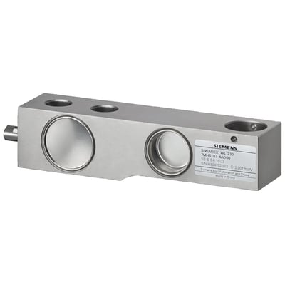 Siemens Siwarex WL 230 SB-S SA C3 vejecelle til 5 ton, vist som en aflang metalblok med runde udsparinger.
