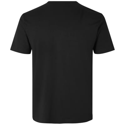 Sort ID Identity interlock-t-shirt i størrelse L set bagfra med korte ærmer og klassisk, enkel pasform.