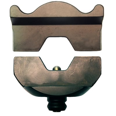 Elpress DUAL pressebakker DB2538 til KRF/KSF 400mm2, viser den integrerede baklignende form og sekskantpresningsdesign på hvid baggrund.