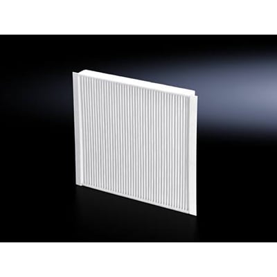 Rittal foldefilter IP 54, designet til 3238.xxx kabinetter, hvidt plast med lodrette riller.