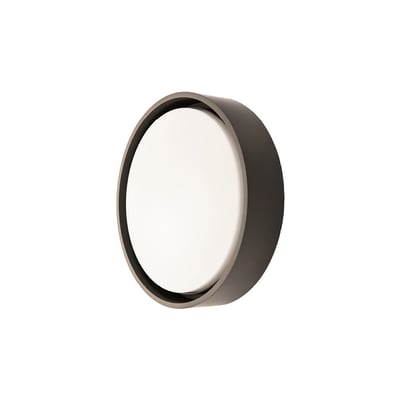 SG Armaturen Frame Round Maxi armatur i sort aluminium med opal polycarbonat diffusor og 23W LED.