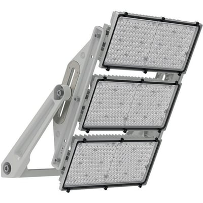 Ledvance Floodlight Max LED-projektør med tre lysmoduler, gråt armatur og monteringsbeslag, 1800 W.