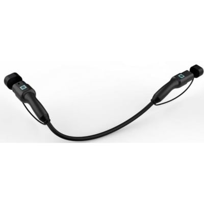 Cabur ladekabelsæt på 5 meter med type 2 stik til el- og hybridbiler, sort kabel med greb.