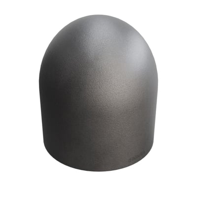 Indura svejse slutmuffe med 21,3 mm diameter og 2,0 mm godstykkelse, lavet af P265GH stål, med præget Indura logo.