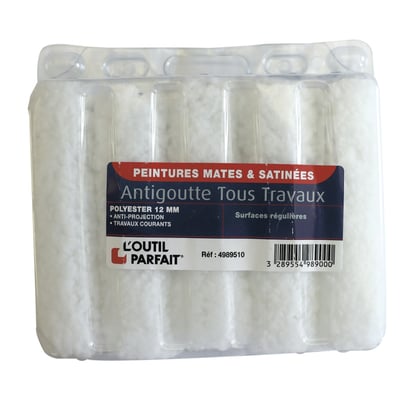 Emballage med ti stk. PARFAIT maleruller, mærket 'Antigoutte Tous Travaux', Polyester 12 MM.
