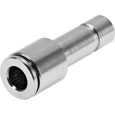 Festo Stikforbinder NPQH-D-S12-Q8-P10, en standard stikforbinder i metal med push/pull princip og 7mm nominel størrelse.