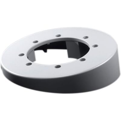 Rittal 10° vinklingsadapter til bærearmstilslutning Ø 130 mm, vist i et skråt perspektiv på en lys, neutral baggrund.