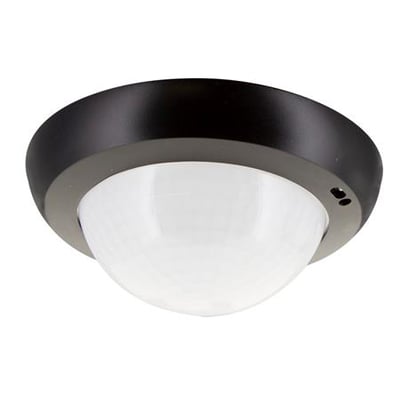 B.E.G. Lens PD4N udskiftningslinse med sort afdækningsring, RAL9005, som passer til bevægelsessensorer.