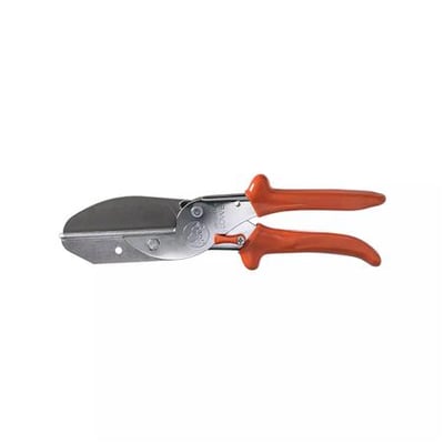 Löwe listesaks med orange håndtag og 85 mm klinge set fra siden, ideel til præcise snit i lister.