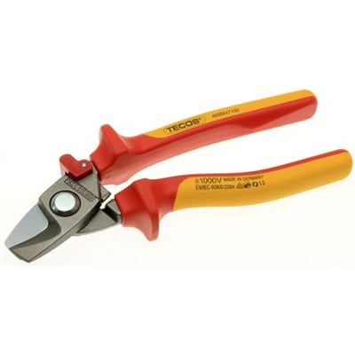 Wareco kabelsaks LAUS EVO 180mm med røde og gule håndtag, fremstillet i Tyskland og VDE-godkendt.