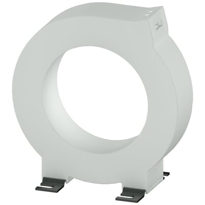 Siemens sumstrømstransformer 3UL2304-1A til fejlstrømsmonitering med 35mm gennemføring og 40A mærkestrøm, hvid.
