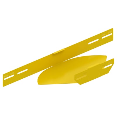 Schneider Electric justerbar hjørne FZS C2 i RAL1023 gul, 60Hx200x1mm, med udskæringer og samleflige.