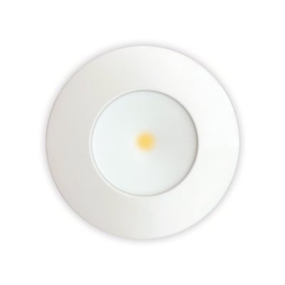 Scan Products Sofia 90D ISO minidownlight i mat hvid aluminium med en diameter på 70mm og en varm hvid lyskilde.