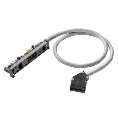 Weidmüller PLC-wire til digitale signaler, 20-polet og 1,5 meter, med gråt kabel og stik i begge ender.