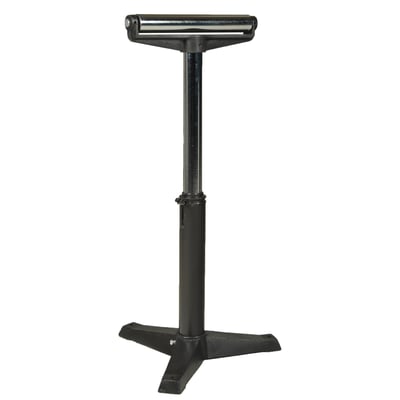 Scantool støtteben T med vandret rulle, justerbar i højde fra 580-970mm og 800 kg kapacitet, på hvid baggrund.