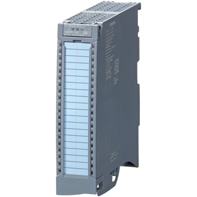 Siemens SIWAREX WP522 ST elektronisk vejeløsning med 2 kanaler, RS485 og Ethernet-interface, monteret på DIN-skinne.