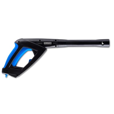 Nilfisk spulehåndtag G5 Softgrip i sort og blå, med logo og på hvid baggrund.