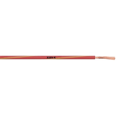 Lapp X05V-K 2CHELIX 1X1 Buwh kabel med rød isolering og afisoleret kobberleder i enden.
