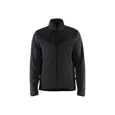 Blåkläder Workwear strikket jakke i antracit grå/sort, str. M, med softshell paneler og lynlås.
