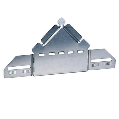 Lauritz Knudsen universal hjørne til gitterbakker, 60mm høj og 1mm tykt stål med Zinc+ overflade.