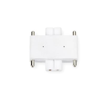 Markslöjd Combine lige samleled i hvid, en praktisk komponent til at forbinde profiler med en bredde på 36 mm og højde på 35 mm.