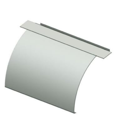 Legrand kabeludgang GLO-4, 300 mm bred og varmgalvaniseret, vist isometrisk på hvid baggrund.