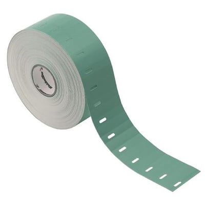 Weidmüller komponentmærke THM ET S7 50/12.5 TU i turkis, leveres på rulle med 2000 stk halogenfri polypropylen mærker.