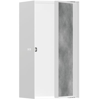 Hansgrohe XtraStoris Rock vægniche i mathvid med integreret push-open låge, 300x150x140mm, klar til at blive flisebeklædt.