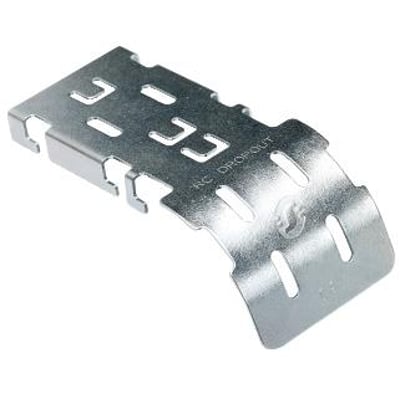 El-galvaniseret kabeldrop fra Schneider Electric, model FZS, lavet af metal med en let blank overflade og synlige udstansninger til montering.
