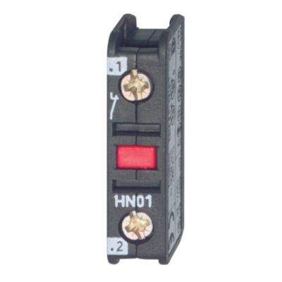 Mto Electric hjælpekontakt HN01 med 1 NC kontakt, designet til topmontering på K3-serie kontaktorer.