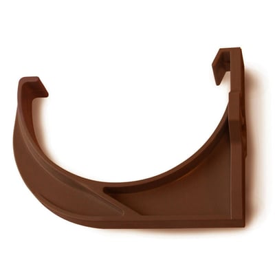 Plastmo konsoljern i brun plast med rund 12" udformning, solidt og holdbart til tagrender.