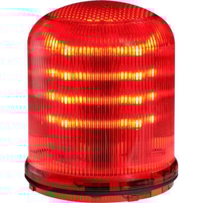 Sirena M-Line roterende blinklampe i rød, med tre indvendige lyskredse, IP66-klassificeret.