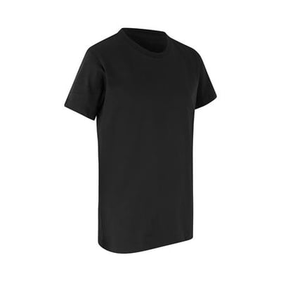 ID Identity økologisk børne T-shirt i sort, størrelse 8/10 år, fremstillet i 100% certificeret bomuld med klassisk design.
