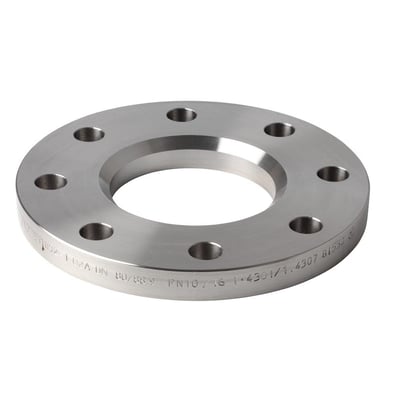 Rustfri løsflange med indvendig diameter 38mm, overholder EN-1092 normen og har 4 boltehuller.