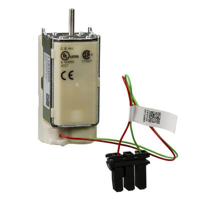 Schneider Electric MN underspændingsspole til MTZ fastmonterede maksimalafbrydere, 200-250V, med UL og CE mærkning samt ledninger.