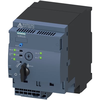 Siemens SIRIUS compact reverserende starter med 690V, 24V DC og 0.1-0.4A, IP20 beskyttelse og plug-in tilslutning.