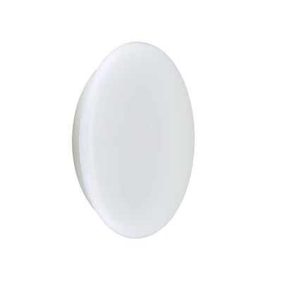 Hvidt, ovalt Philips Ledinaire WL060V væg- og loftarmatur med glat, afrundet front, 1045 lumen og IP44.