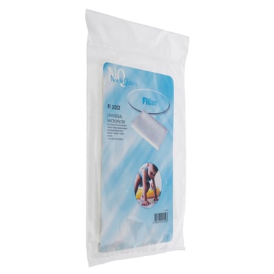 Nordic Quality universalt microfilter FI 3002, 200mm x 230mm, i klar emballage med illustration af et barn.