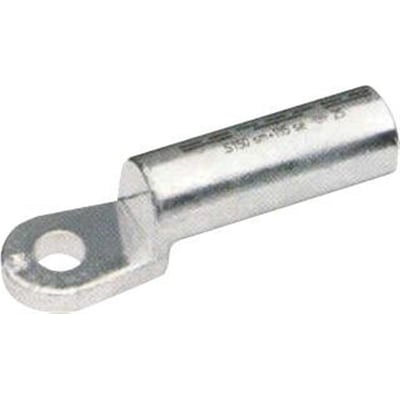 Elpress AK70-10DIN-PR aluminium kabelsko til 70/95mm2 kabel, med M10 laske, vist isoleret mod hvid baggrund.