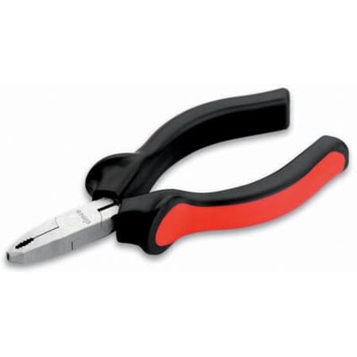 Cimco 130mm patenterede skruetang med sort og rødt 2-komponent greb, ideel til skruer M1-M4.