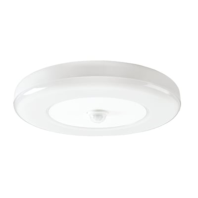 SG Armaturen Etne loftslampe med integreret PIR sensor, 4000K lysfarve og bred lysfordeling, hvid.
