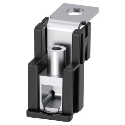 Siemens tilslutningsblok med boksterminal, 6-70 mm2, for NH00 1-polet med flad terminal og 32 mm dækningsniveau.