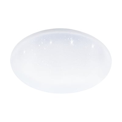 EGLO Totari-Z loftlampe i hvid med stjernedetaljer, Ø380mm og 2160 lumen, klar til installation.
