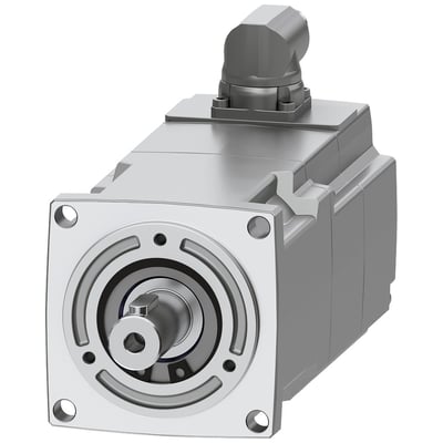Siemens SIMOTICS S-1FK2 HD servomotor med en aksel, holdebremse og drejelig stikstr. M17, viser IP65-klassificering.