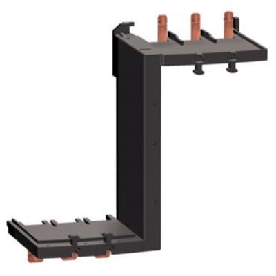Schneider Electric S-formet 3-polet tilslutningsklemme til TeSys D og GV3 serierne i sort plast med kobberterminaler.