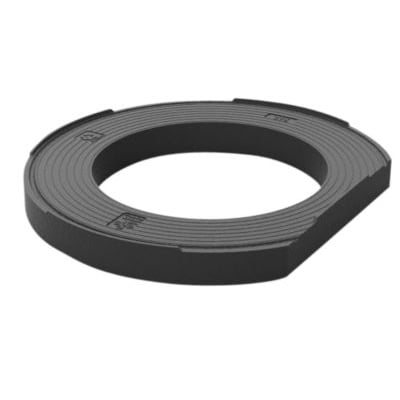 VOTEC Topring 315x100mm m/fals i sort genbrugsplast, godkendt til belastningsklasse D400.