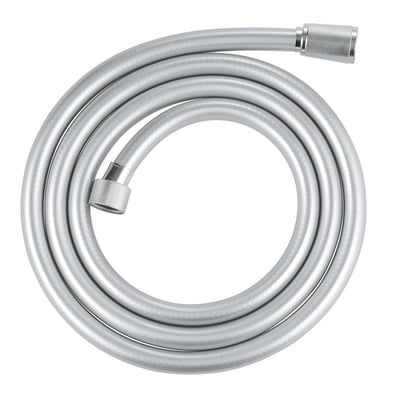 Grohe Silverflex bruseslange på 175 cm i blank krom, oprullet med gevindtilslutninger synlige i begge ender.