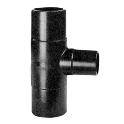 Georg Fischer Stuk/el tee, reduceret 90 grader, i sort PE100 materiale med dimensioner 90 x 50 mm og SDR11.